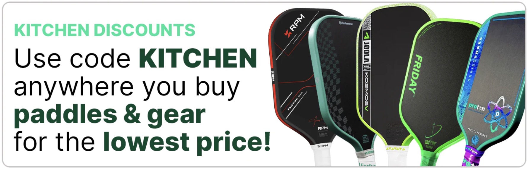 The Kitchen Pickleball discounts