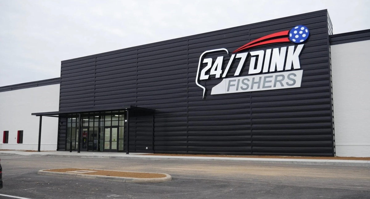 The entrance to 24/7 Dink in Fishers, Indiana