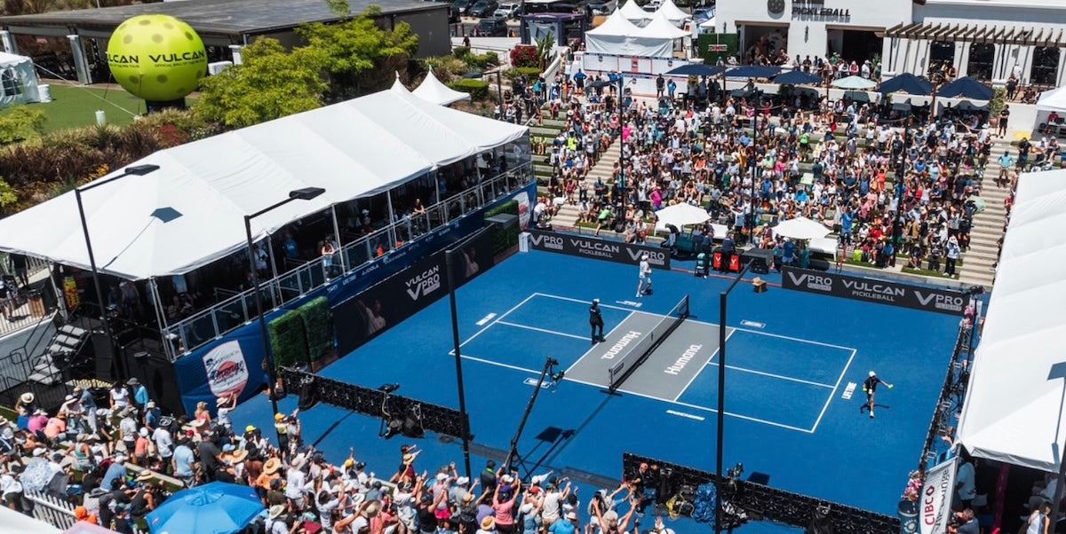 A view of championship court at the PPA Tour Orange County Cup