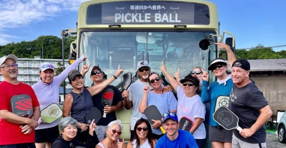 Pickleball Trips travelers pose for a photo on a trip.