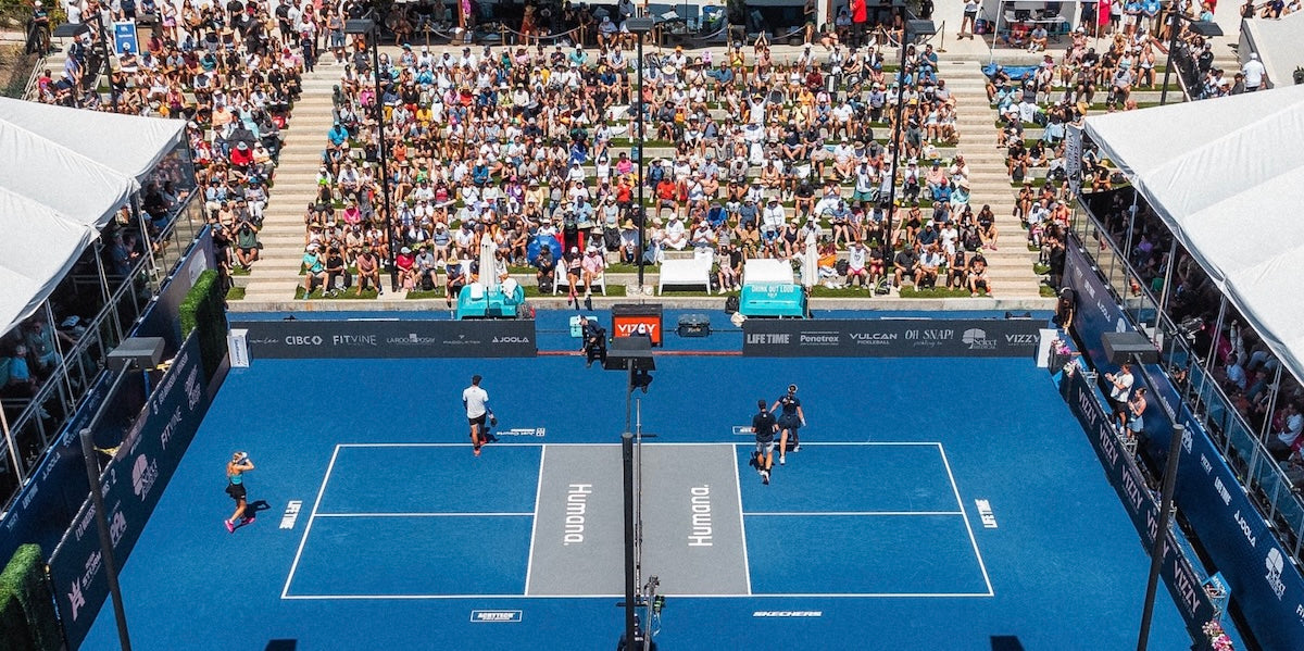 Fans watch a PPA Tour pickleball tournament in San Clemente, California.