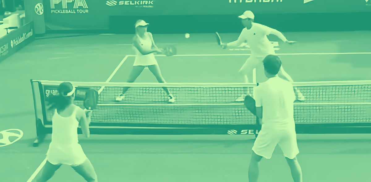 Ben Johns and Anna Leigh Waters show off an elite pickleball maneuver, the V-Lock.