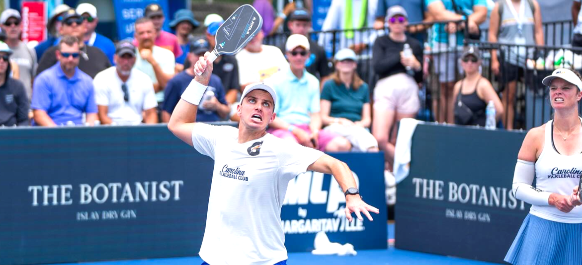 Collin Johns reaction after a pro pickleball point