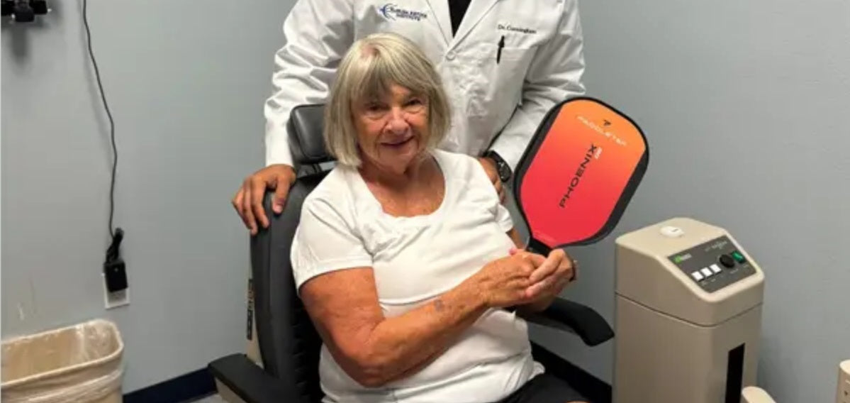 Linda Corcoran caught her wet AMD early because of pickleball
