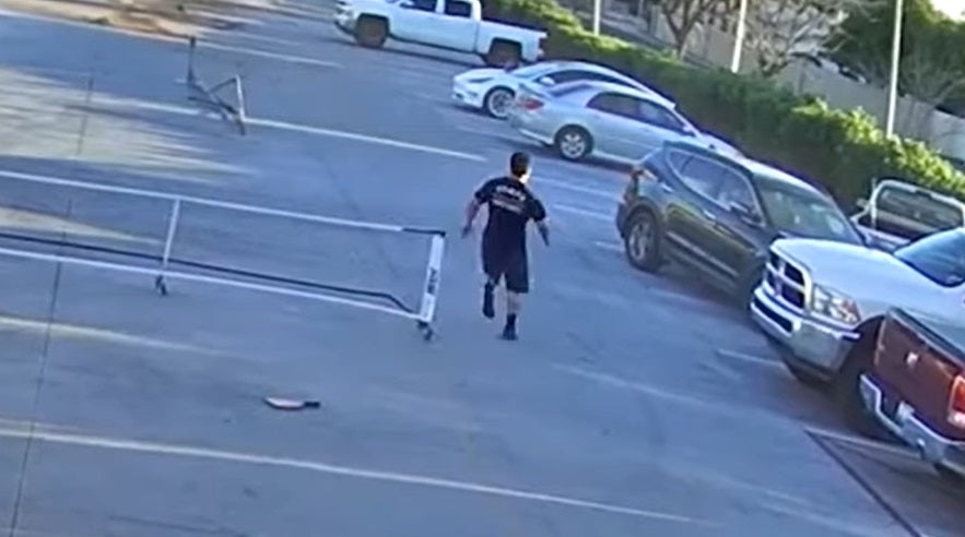 Firefighters rush to save a driver who crashed their car nearby