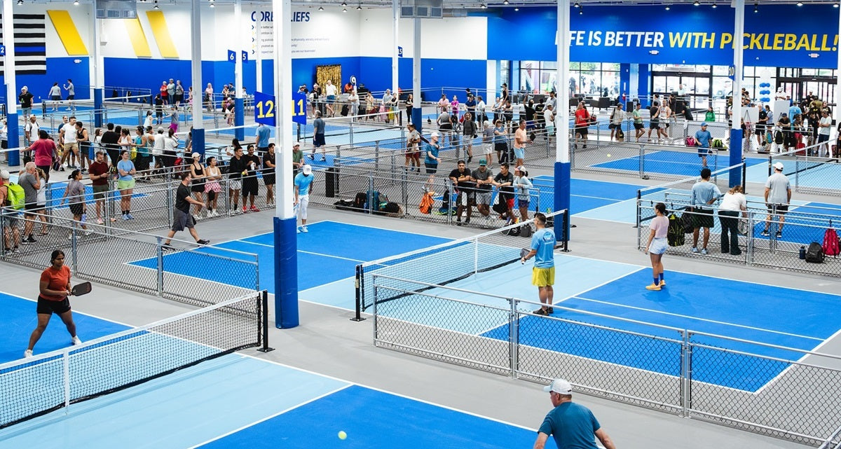 Pickleball Kingdom, an indoor pickleball facility chain, hosting lots of players for open play