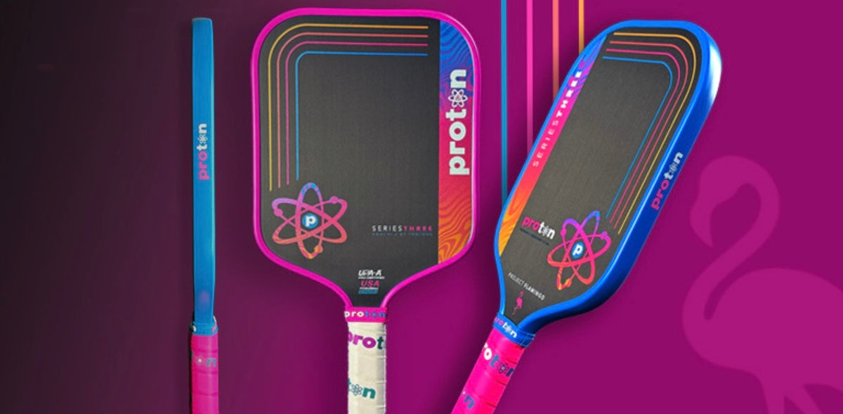 Proton this week released a new widebody shape and multiple thicknesses of its popular Series Three - Project Flamingo pickleball paddle.