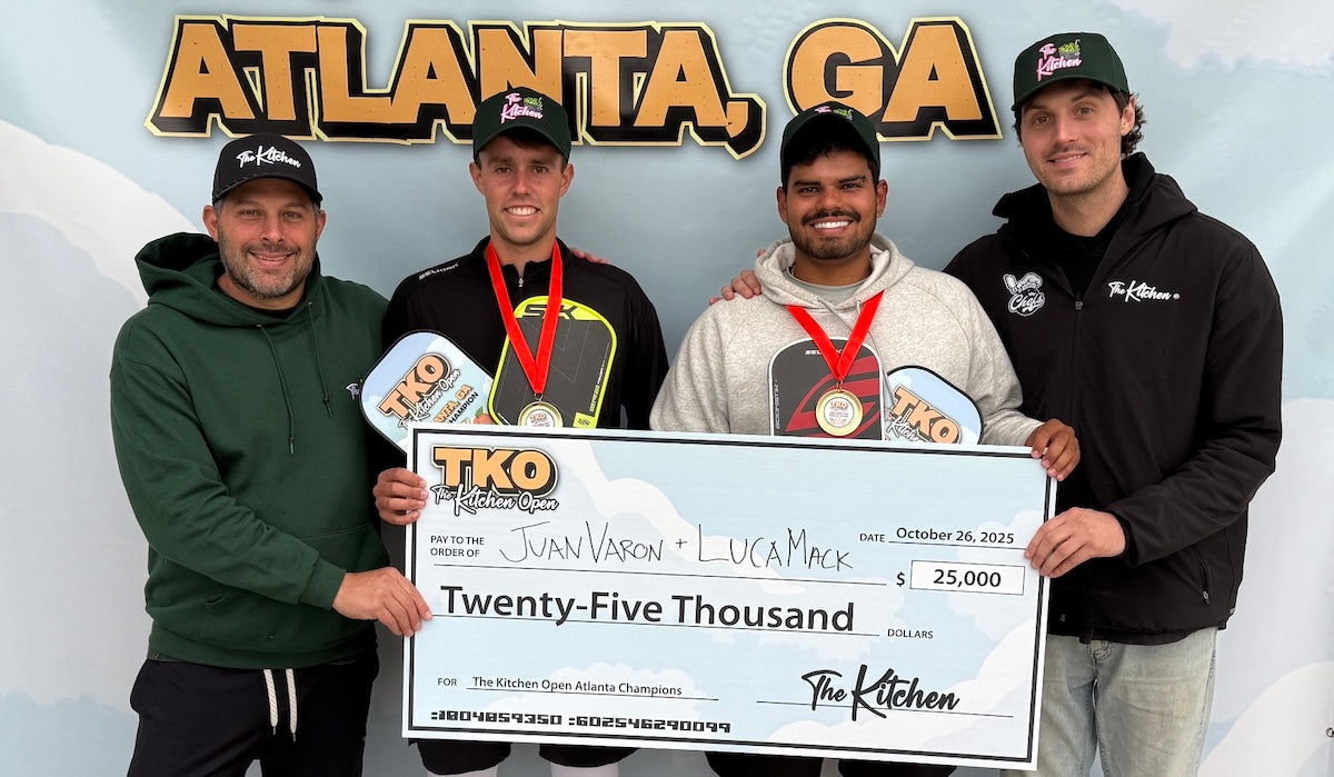 Luca Mack and Juan Varon – two up-and-coming pickleball players – got the biggest win of their careers over the weekend, taking gold in The Kitchen Open Atlanta tournament.