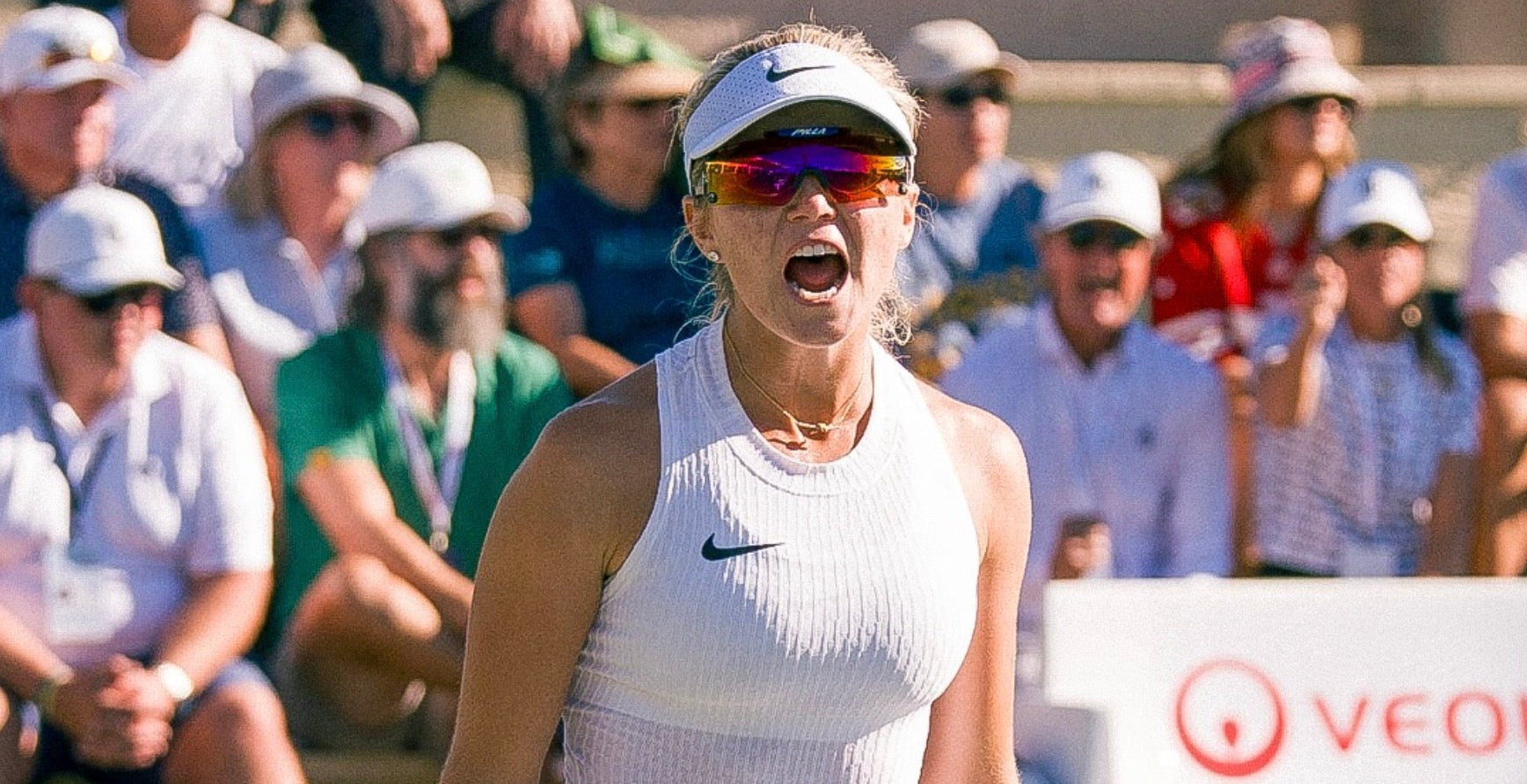 Anna Leigh Waters celebrates after winning a point at the PPA Tour Masters in 2026.
