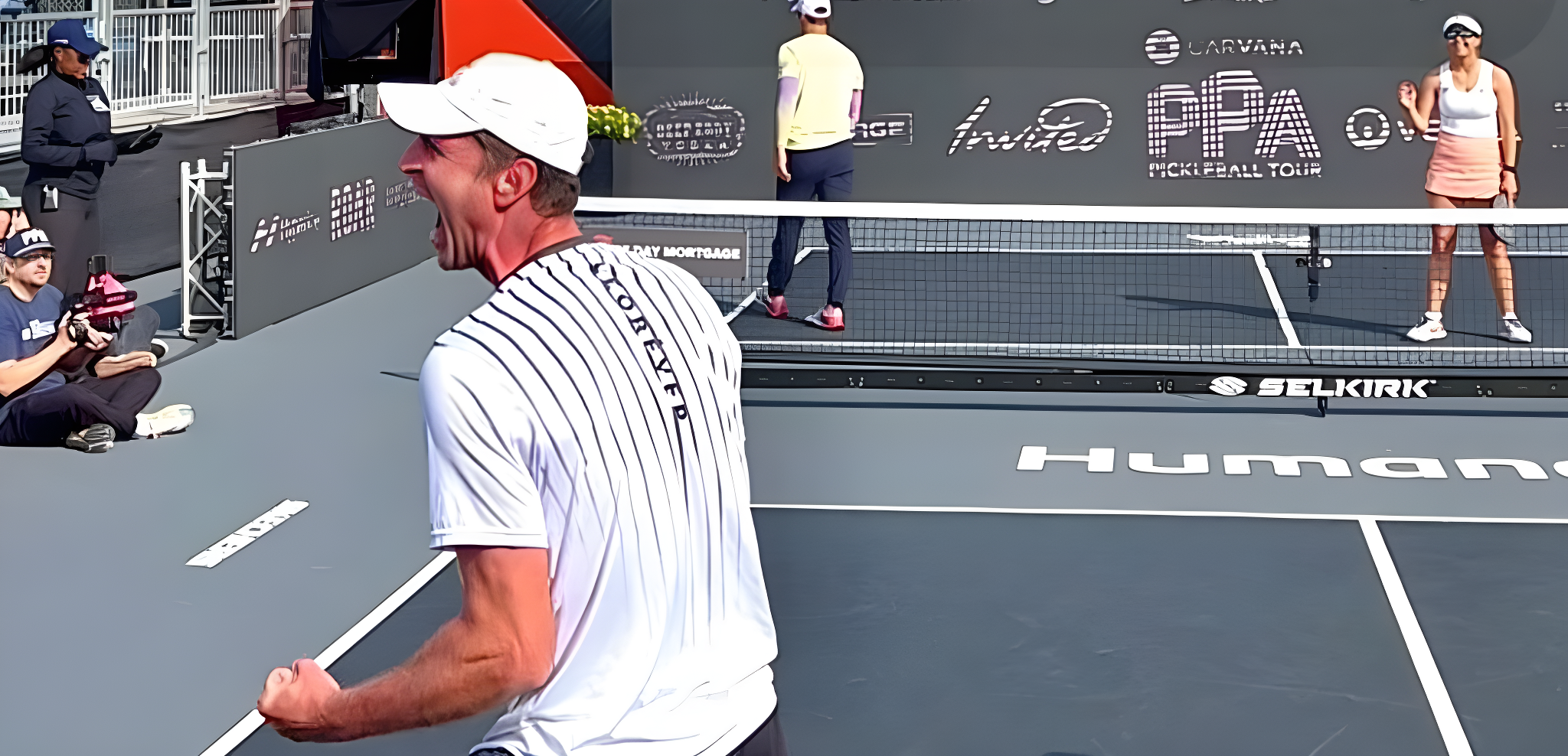 Andrei Daescu after one of the best pickleball points of 2024