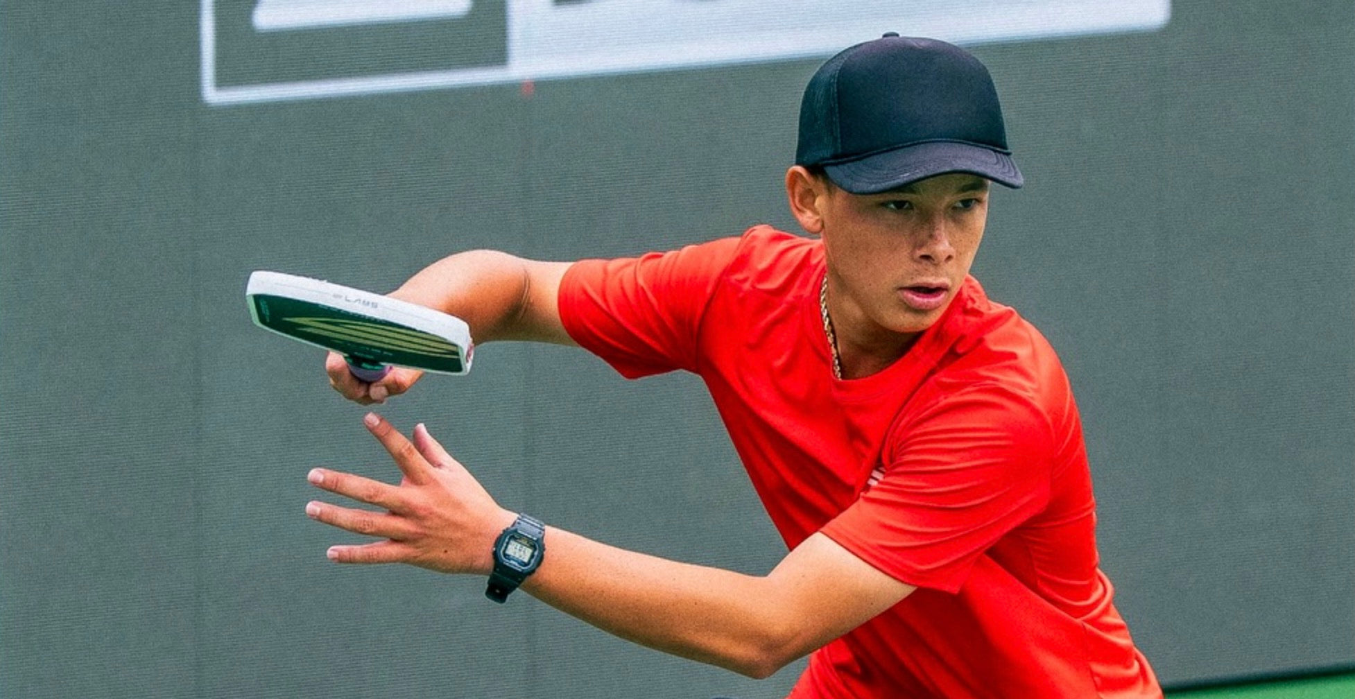 Tama Shimabukuro hits a shot at the 2026 PPA Tour Atlanta Pickleball Championships.