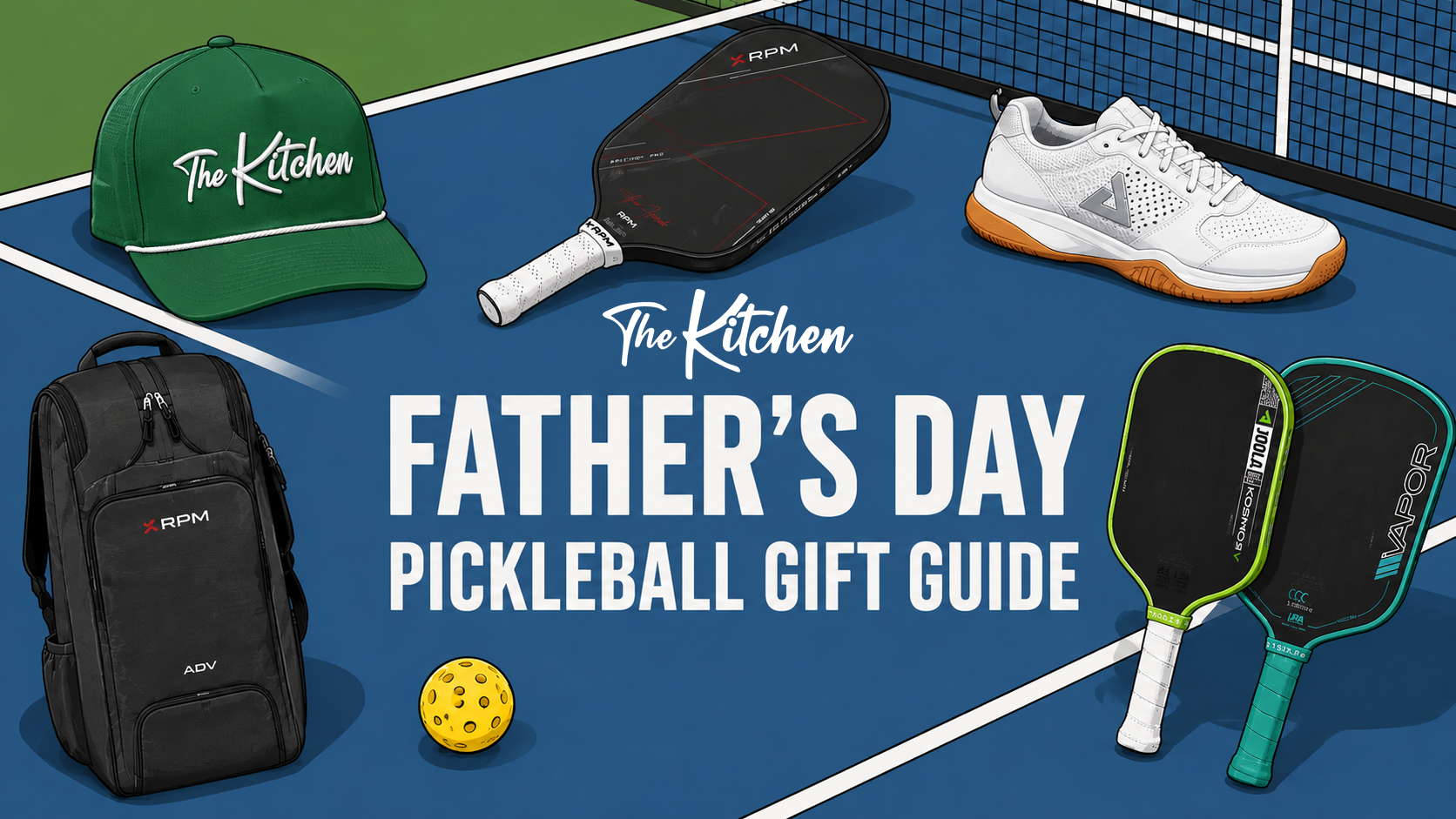 Father's Day Pickleball Gift Guide graphic.