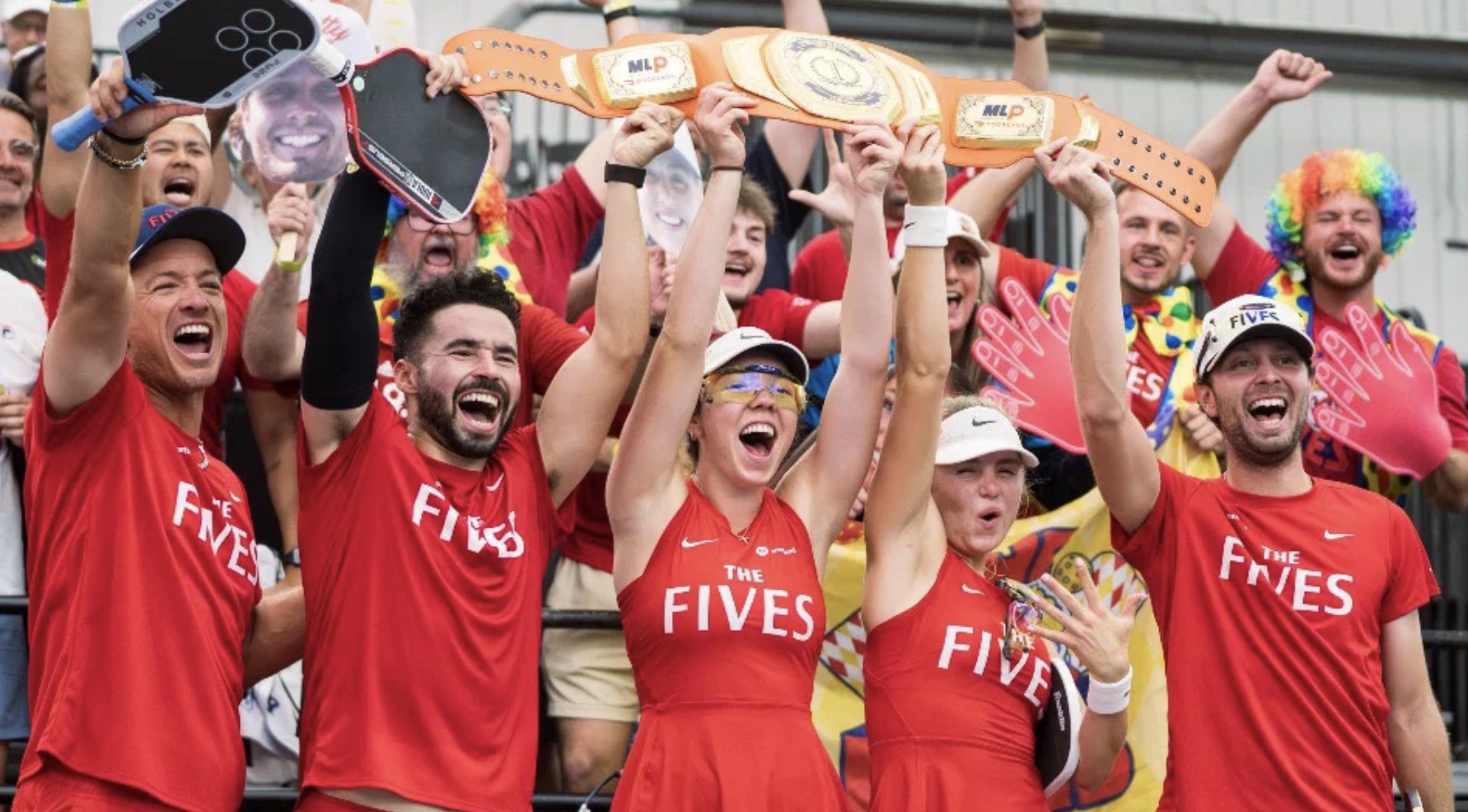 The New Jersey 5s celebrate after winning at MLP Columbus.
