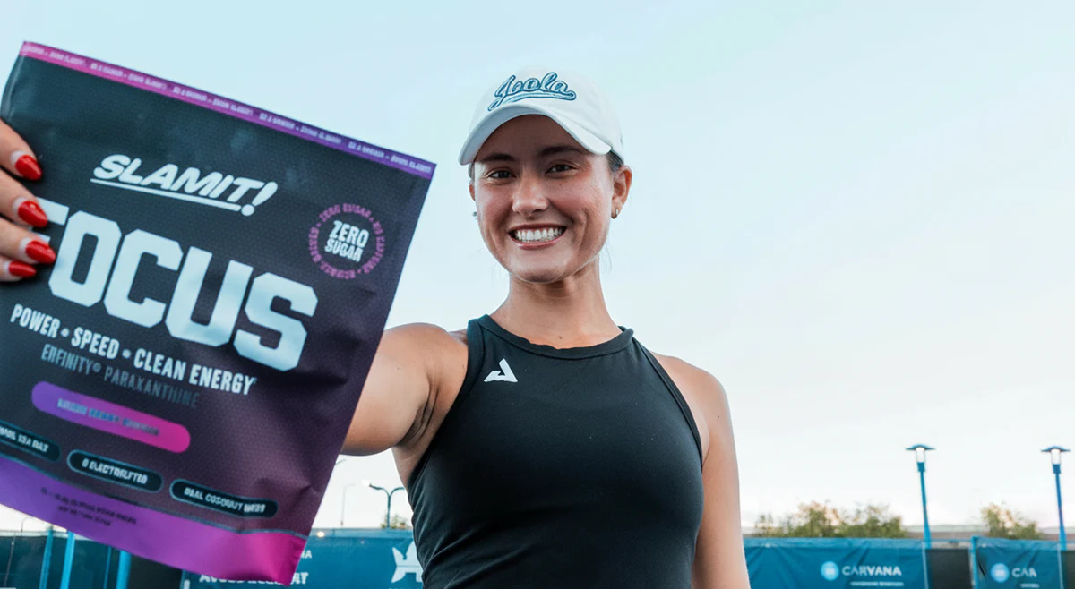 Anna Bright has a signature SLAMIT FOCUS flavor -- Cherry Limeade.