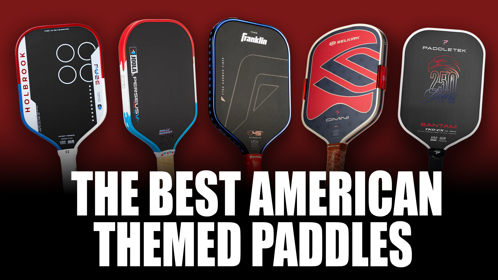 The best American-themed pickleball paddles thumbnail.