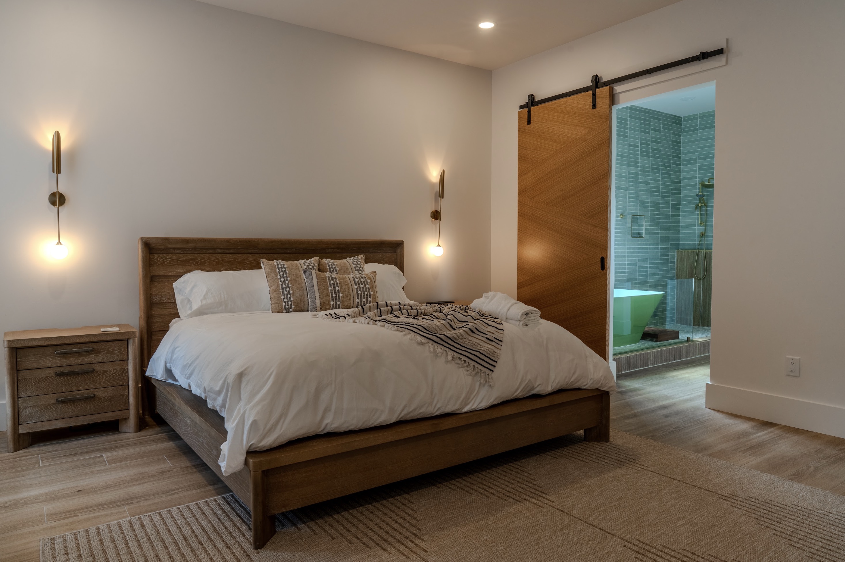 One of the bedrooms at the Blue Ridge Pickle Barn.