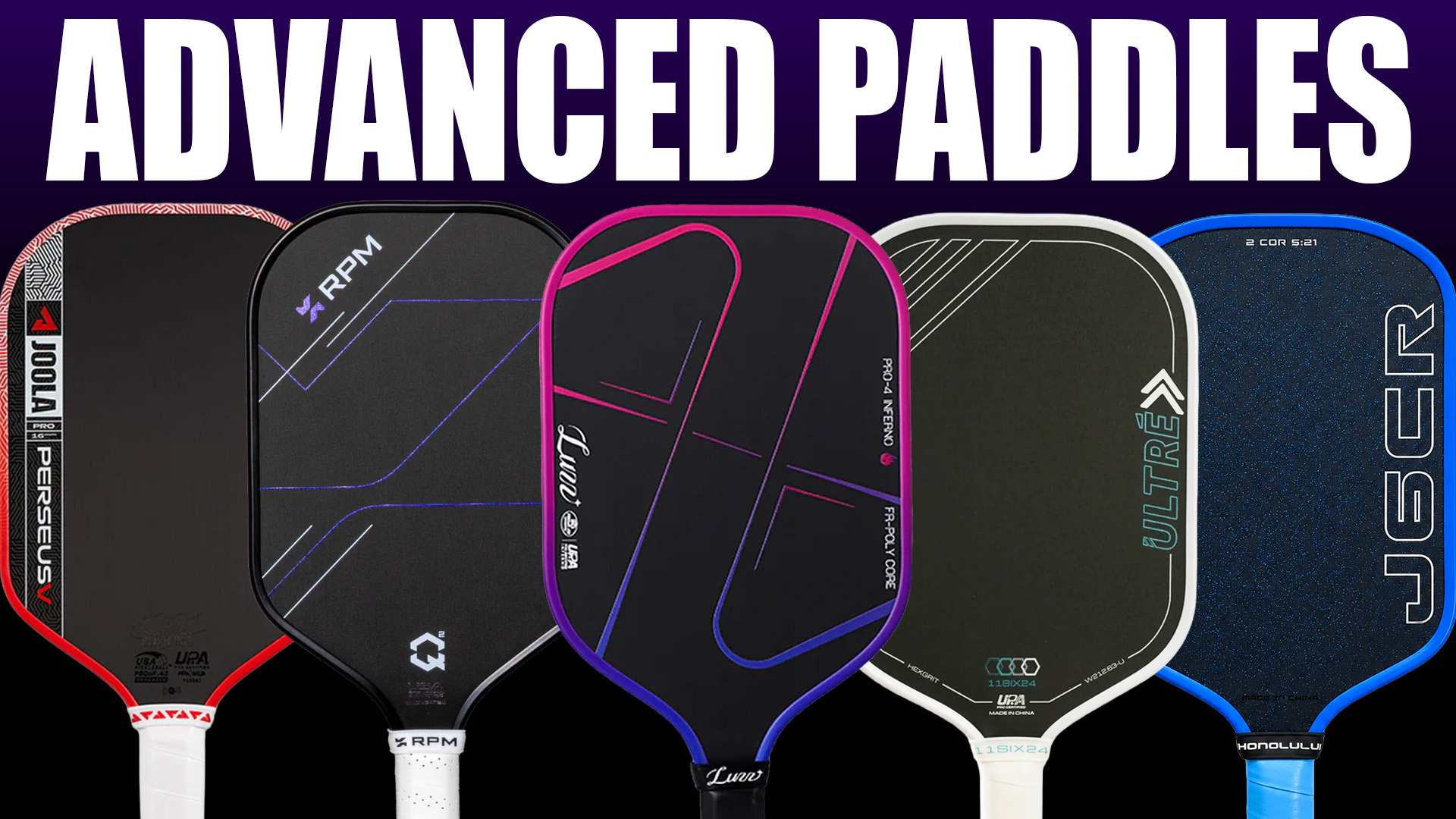 Best pickleball paddles for advanced players graphic.