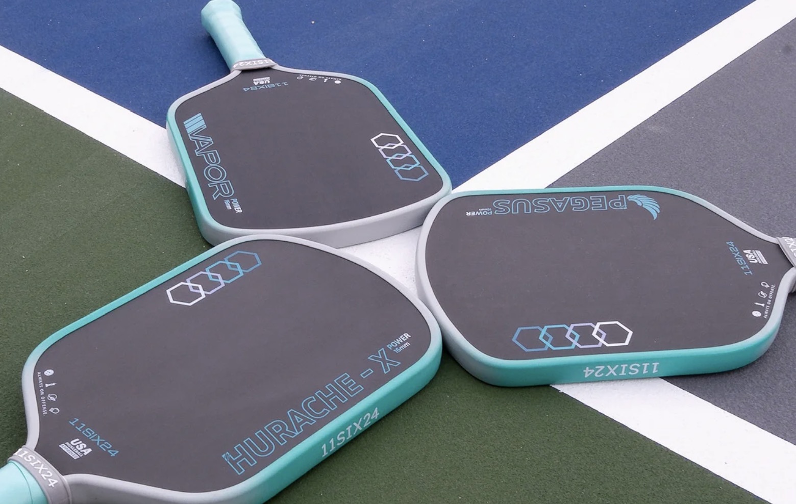 11SIX24 Power Series pickleball paddles.