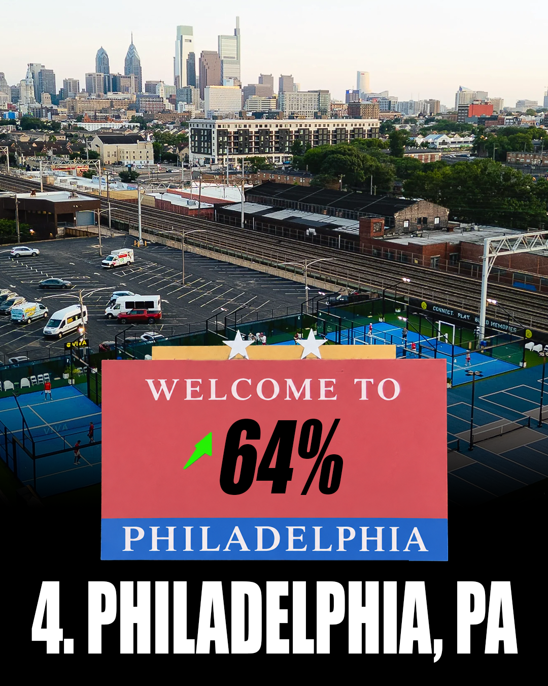 Pickleball courts in Philadelphia.