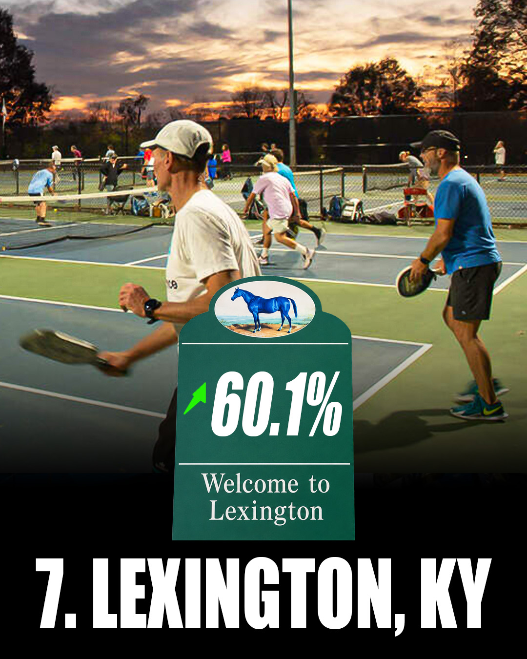 Pickleball courts in Lexington, Kentucky.