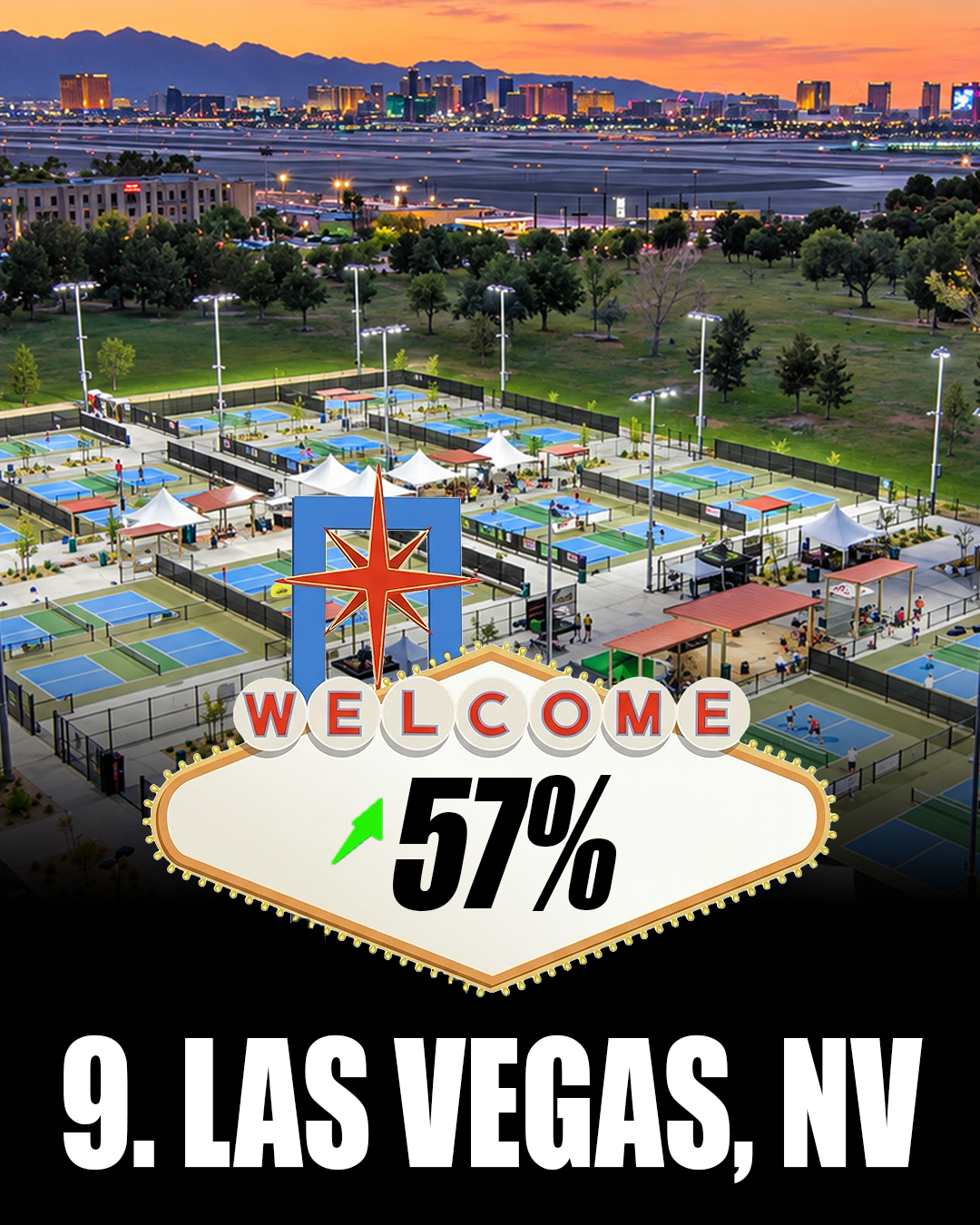 Pickleball courts in Las Vegas, Nevada.