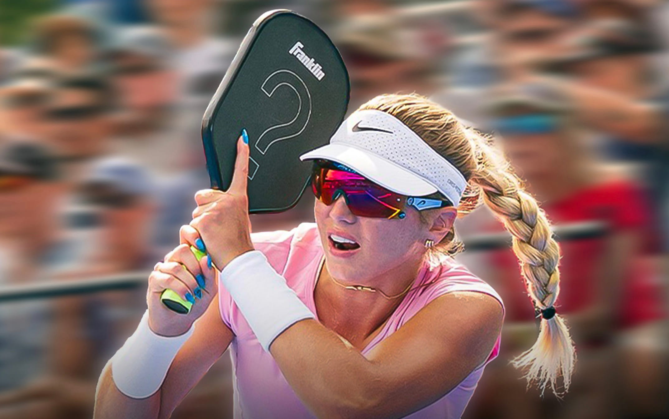 Anna Leigh Waters has been using an unreleased Franklin pickleball paddle recently.
