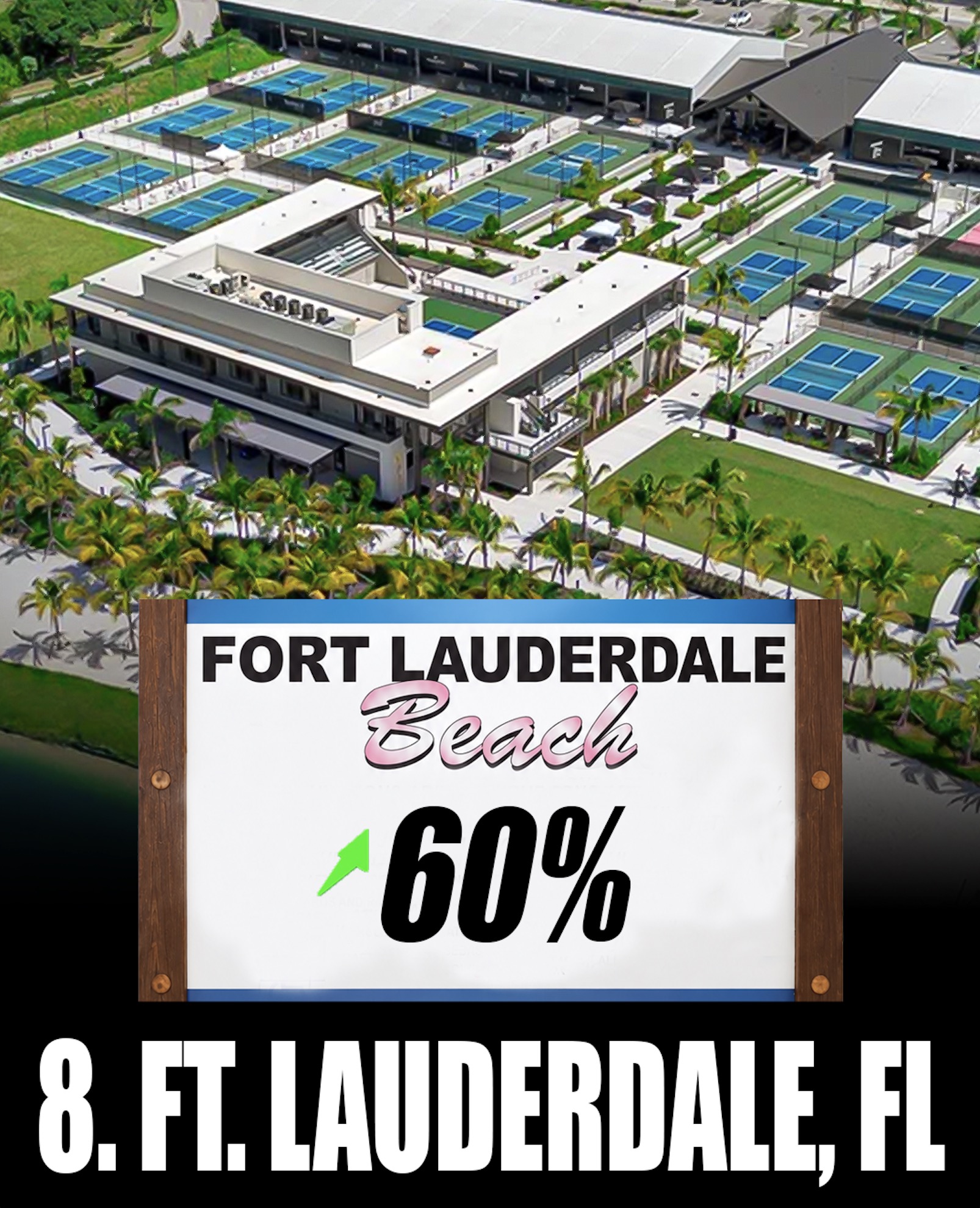 Pickleball courts in Fort Lauderdale, Florida.