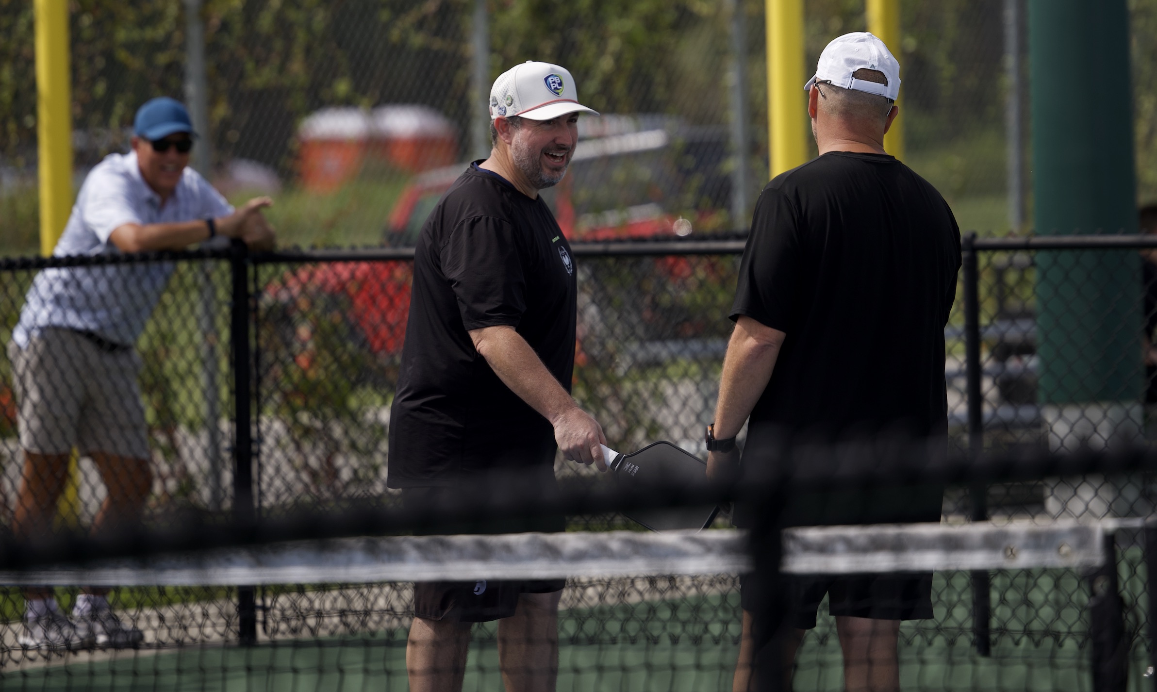Players react after a point during the Pickle Money Ball event in Daytona Beach in 2026.