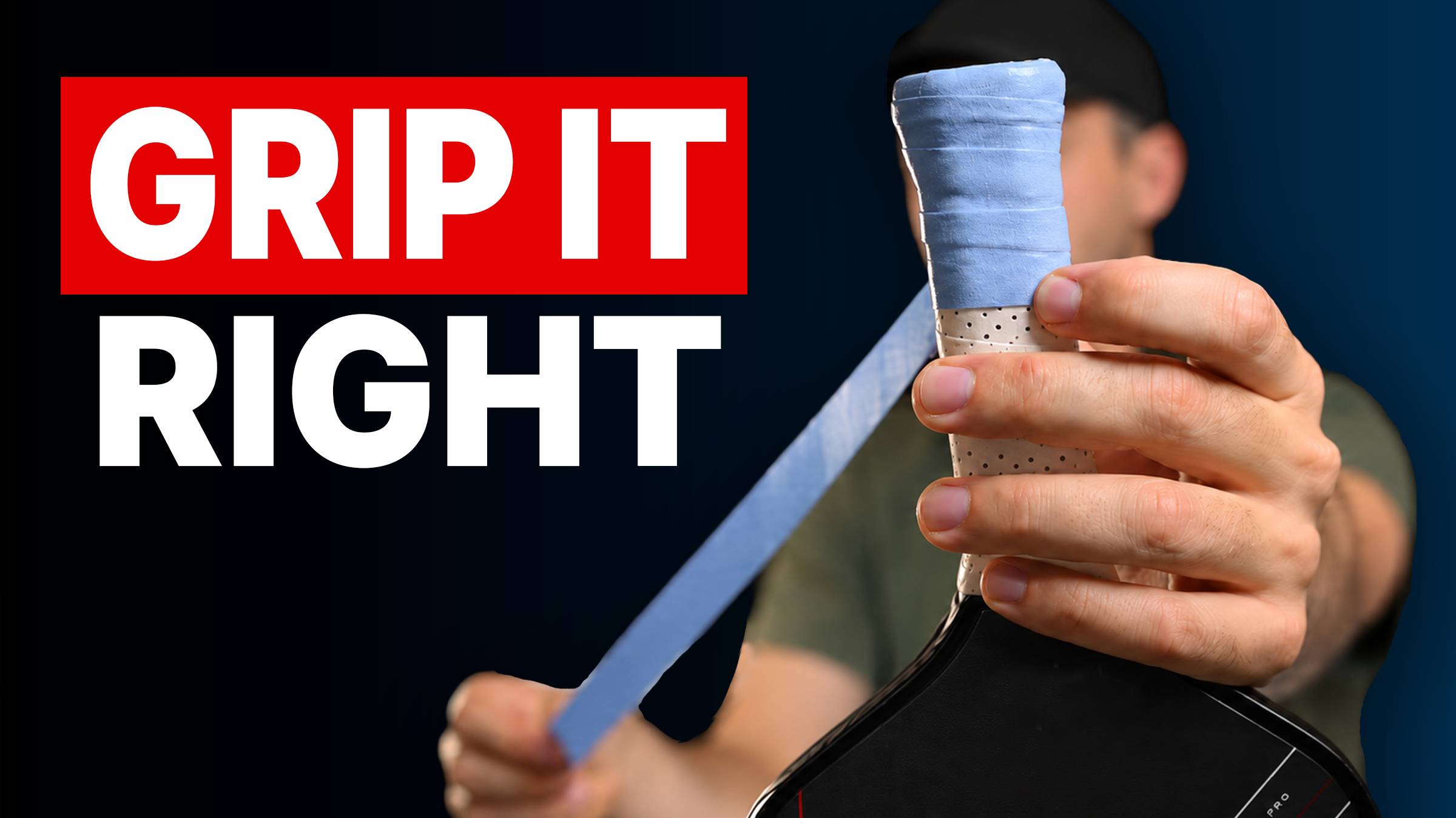 Pickleball paddle grip tutorial.